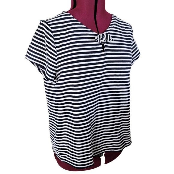 Liz Claiborne Striped Top (Size XXL) - Picture 6 of 6